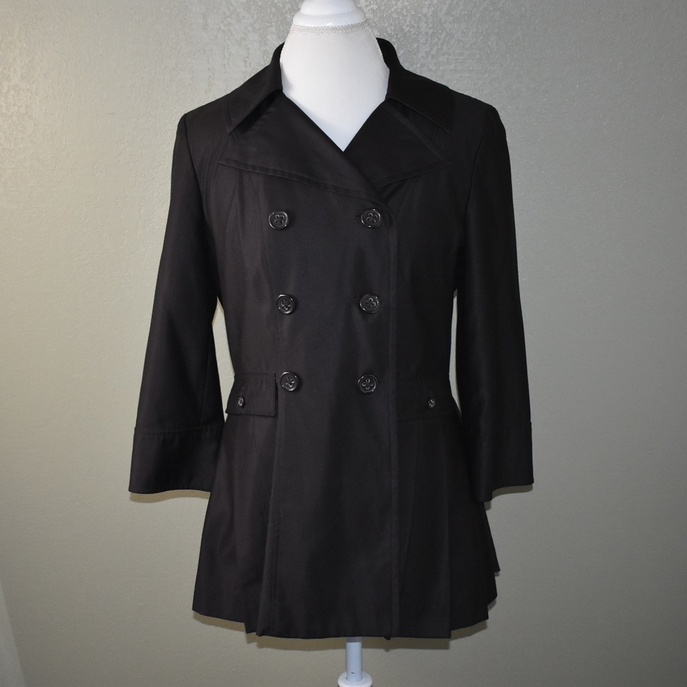 Sharagano Suits Jacket Size 10 Peacoat 3/4 Sleeve
